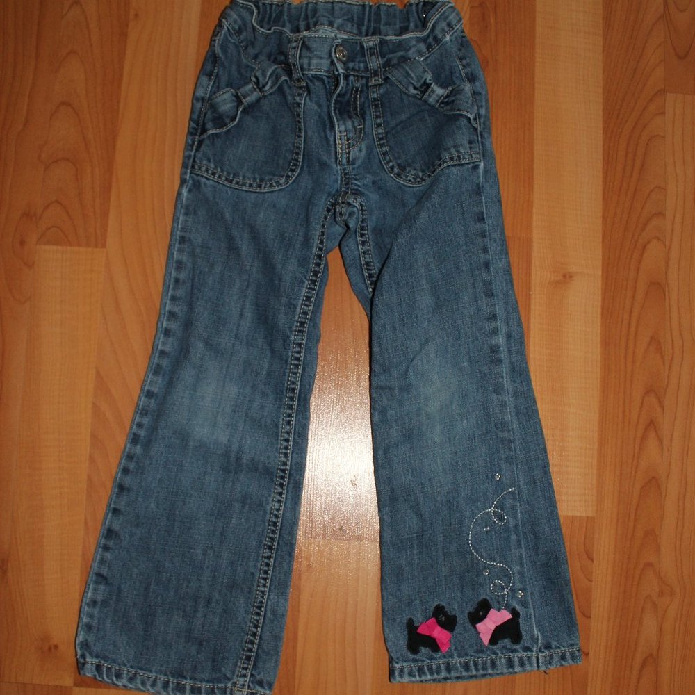 Gymboree 5T Blue Light Wash Boot Cut Jeans Puppy - Picture 12 of 12